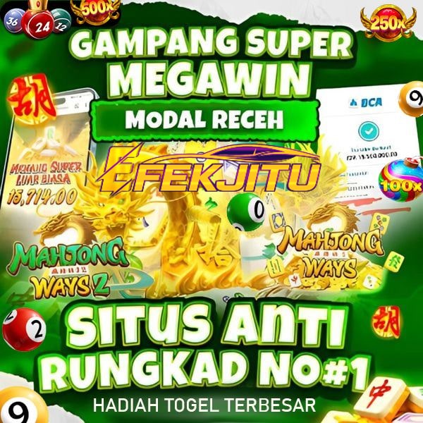 EfekJitu: Situs Toto Togel 4D Deposit Pulsa Tanpa Potongan Viral